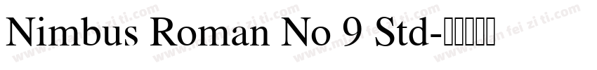 Nimbus Roman No 9 Std字体转换